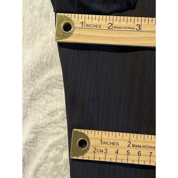 Armani Collezioni Mens 46L 39x31 Brown Black Stripe Designer Luxury Suit - Picture 10 of 16